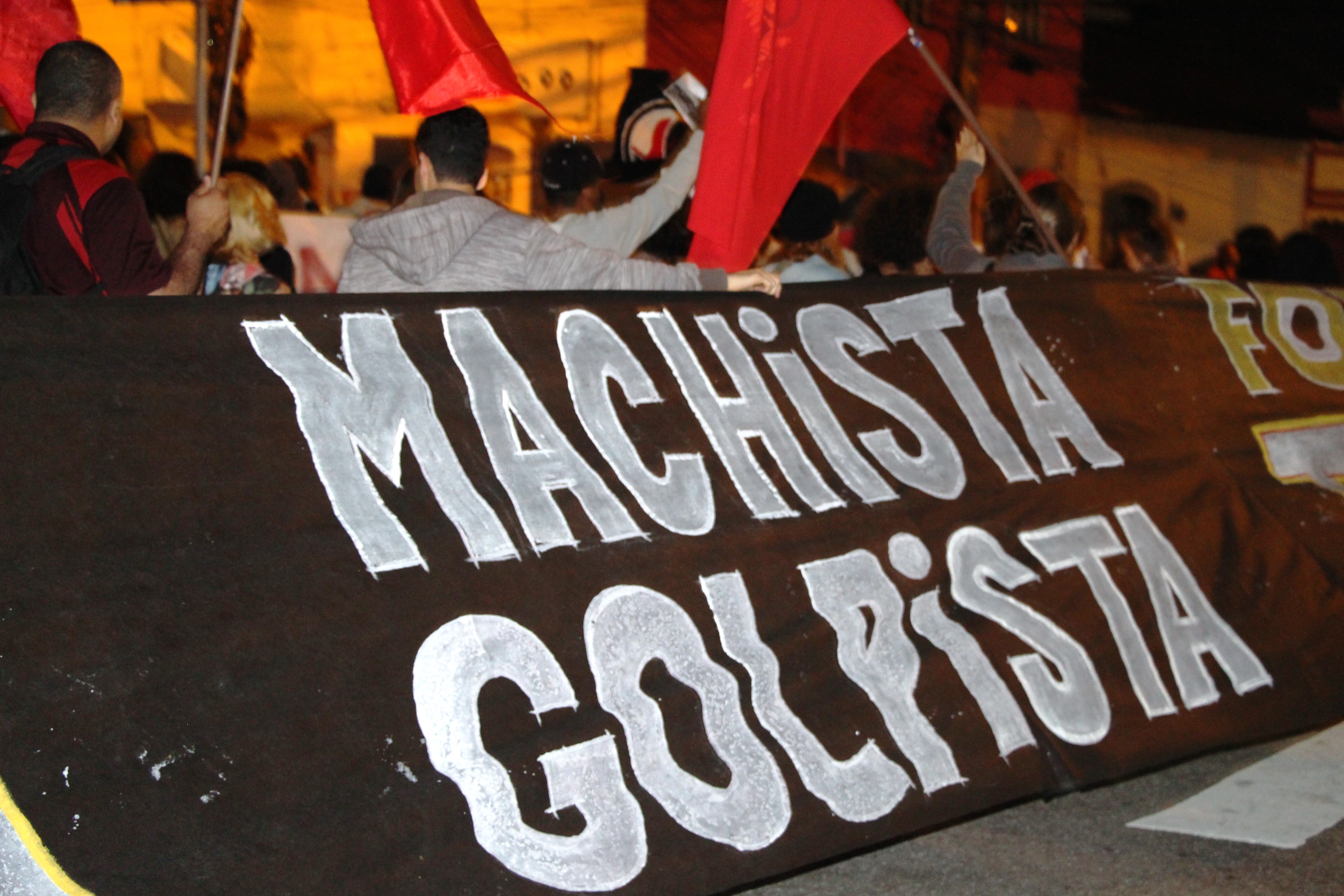Manifestantes gritaram contra o machismo/Foto: Catarinas